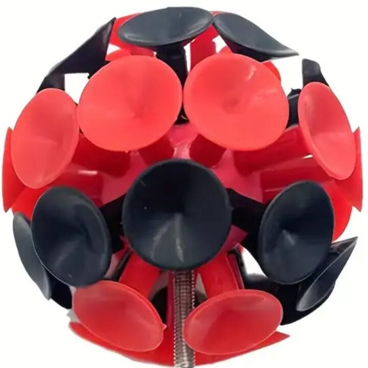 silikoni-imukuppipallo-punamusta