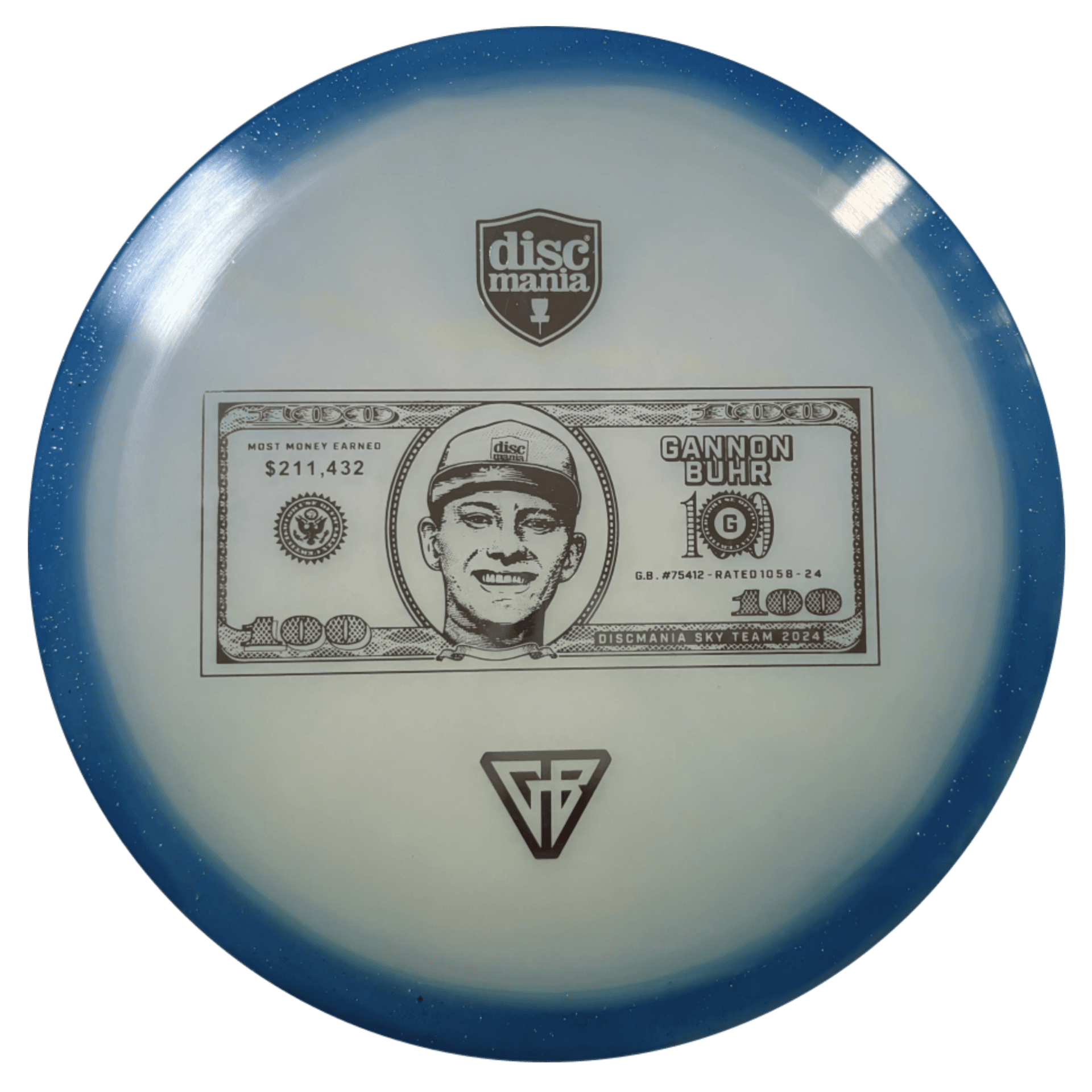 Discmania_Horizon_Metal_Flake_C-Line_FD3-Gannon_Buhr_Money_Record_2024_sini-valkoinen