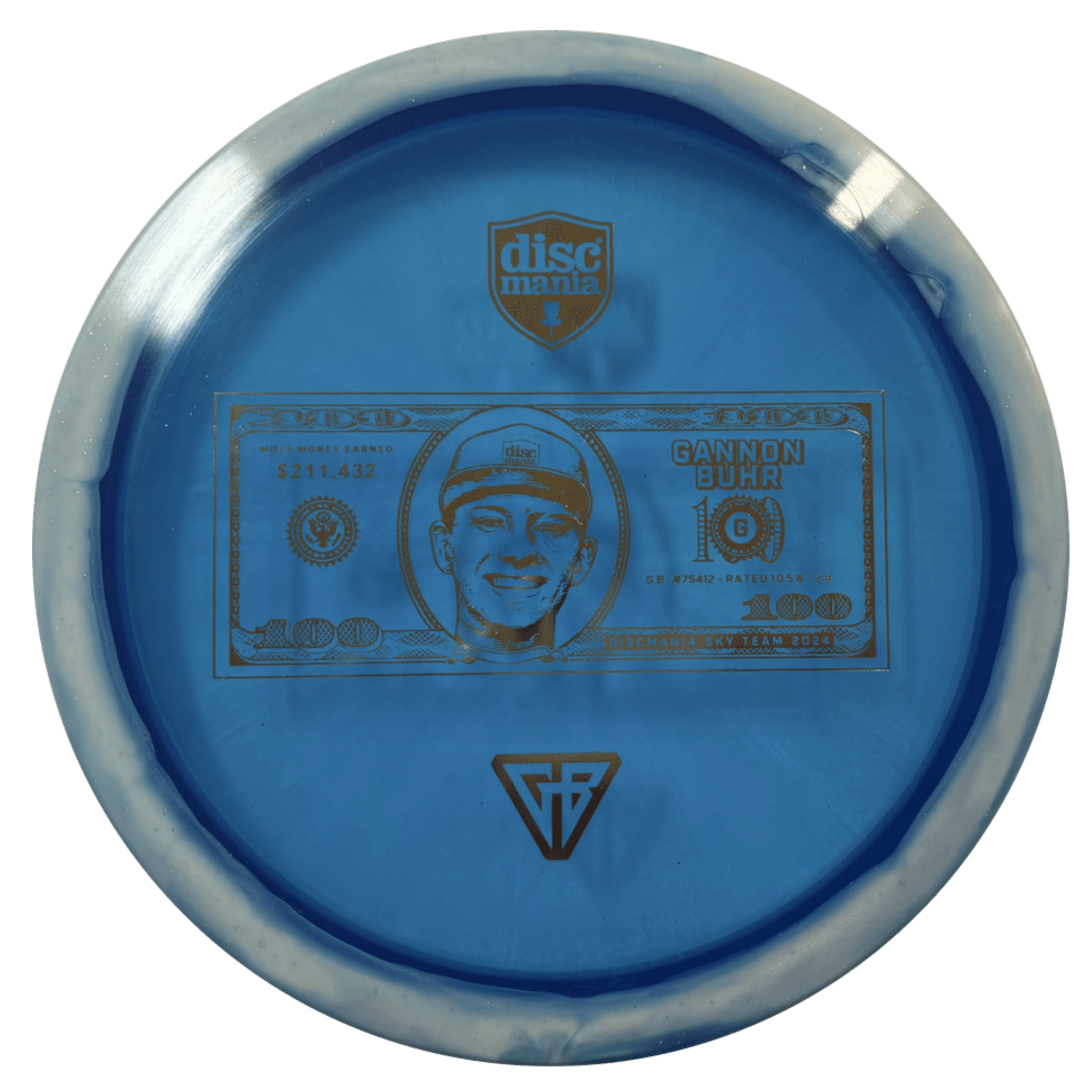 Discmania_Horizon_Metal_Flake_C-Line_FD3-Gannon_Buhr_Money_Record_2024_valko-sininen