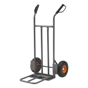 Nokkakärry taittuvalla kuormalevyllä – varastokärry vuokraus